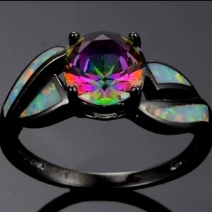 Mystic Topaz& Opal 10K stamped Ring New without tags* size#6